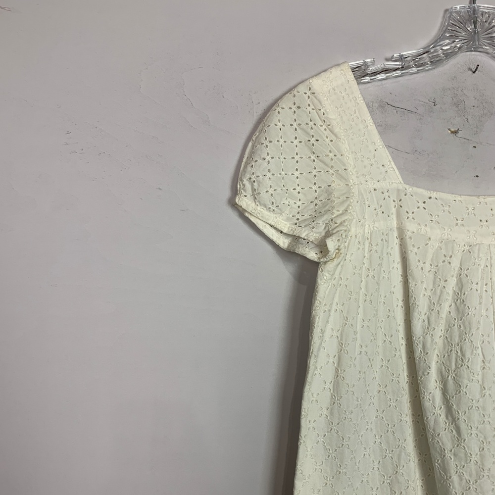 Vince | eyelet cap sleeve mini dress white size 2 - Picture 3 of 7